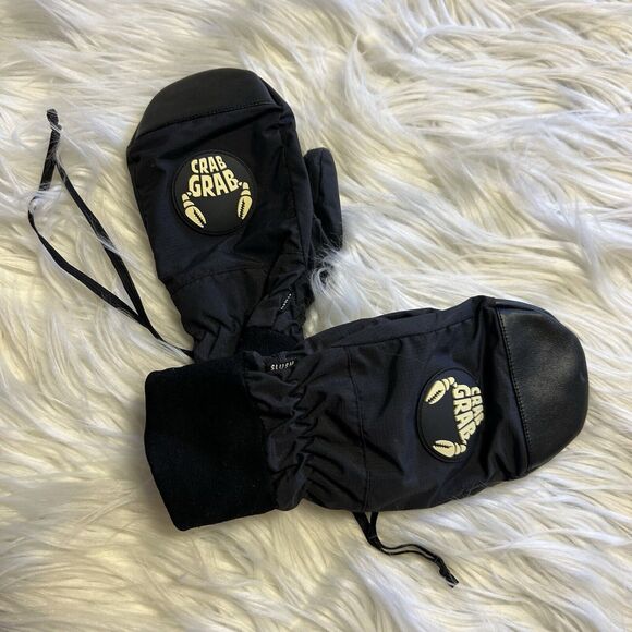 Crab Grap Snowboarding Park Gloves / Mittens Rubberized Palm Unisex XS 7” Palm - Picture 6 of 6